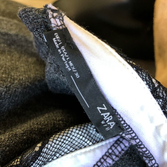 Zara gray lace collar shirt - Picture 5 of 5